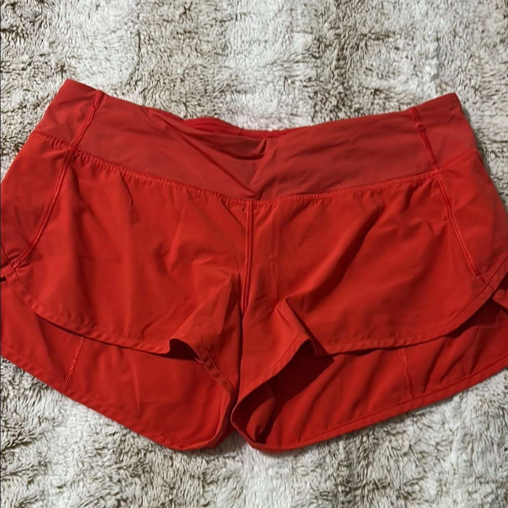 Lululemon Athletica Red Athletic Shorts Lightweight Moisture-Wicking